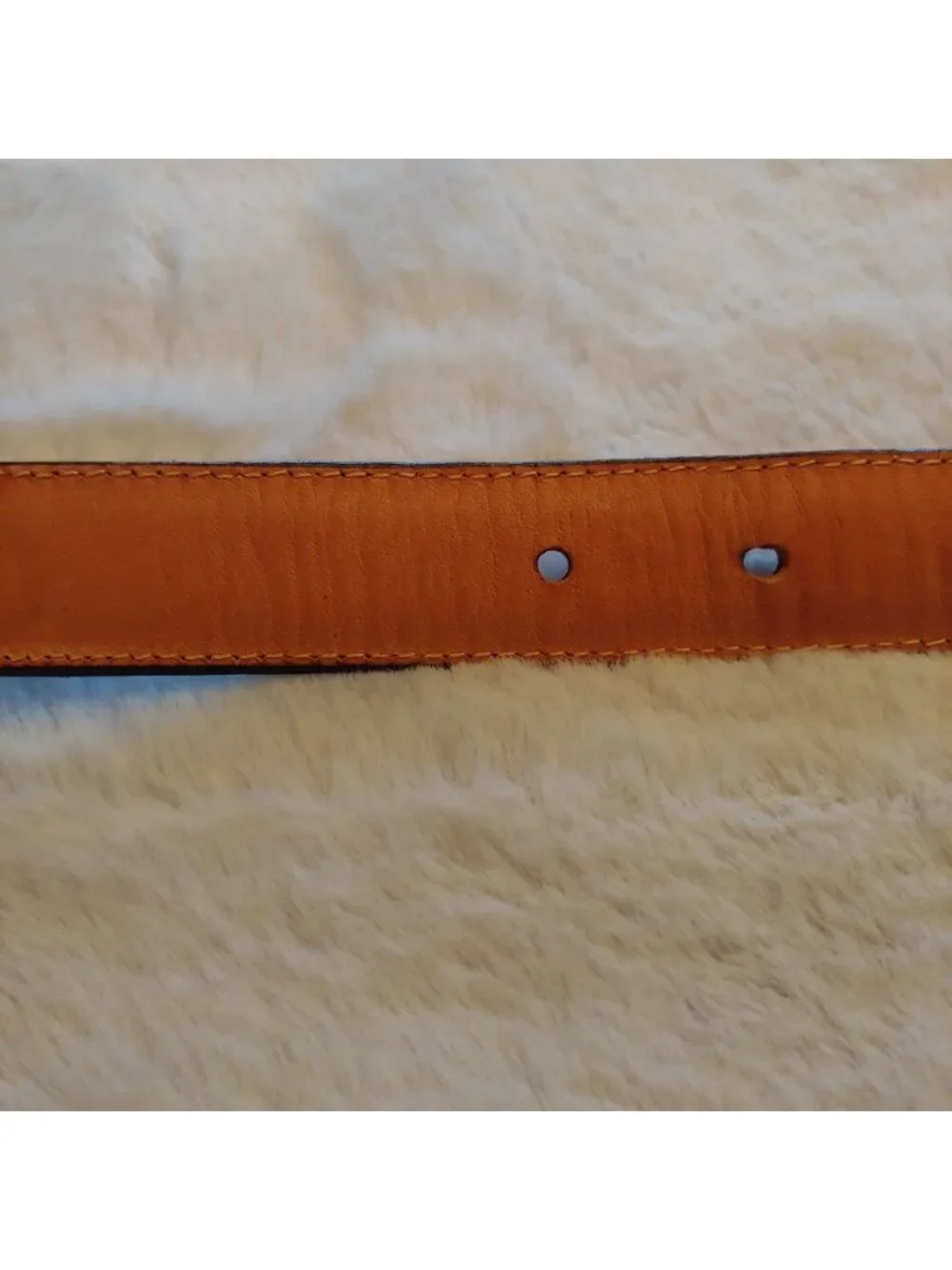 Coach Brown Leather Belt Brass Buckle Classic Preppy Quiet Luxury Designer 34
